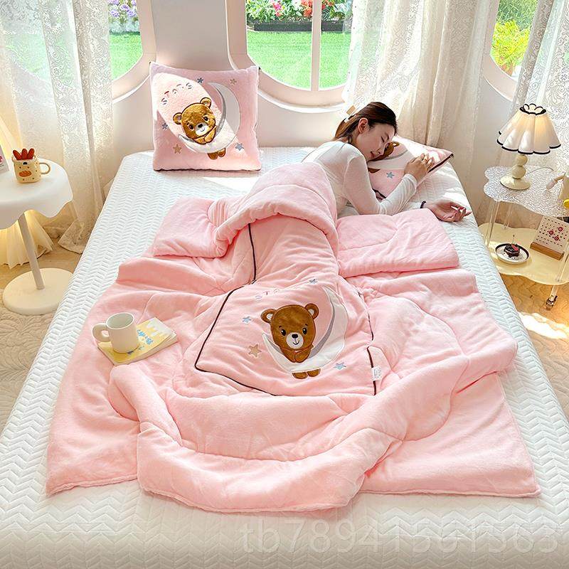 高档车载加绒用办抱被枕客厅沙发靠背午休公室靠枕牛奶绒盖被毯两,居家布艺,抱枕被,淘宝优惠券,粉丝福利购,淘宝优惠卷