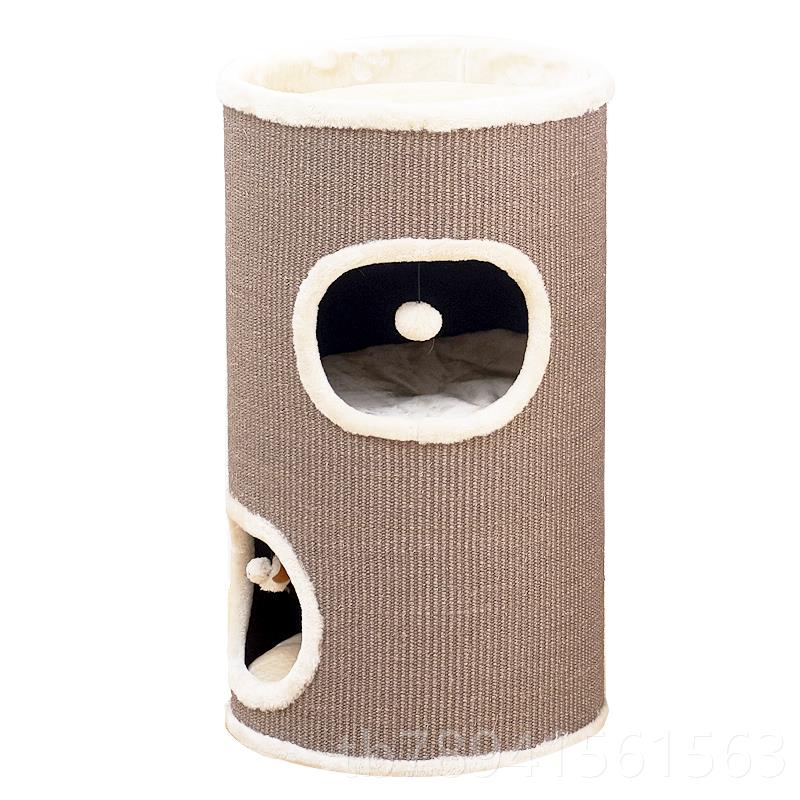 高档凯瑞猫爬窝架剑麻桶简板约可拆洗猫柱大号猫抓抓猫三层筒猫抓