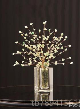 高档发财树摆件家居客厅酒电视柜装饰轻奢高档柜办店公开桌面铺业