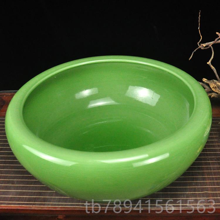 高档德镇家官窑裂纹釉器水仙盆养陶景瓷金鱼缸乌龟睡莲用大中国风