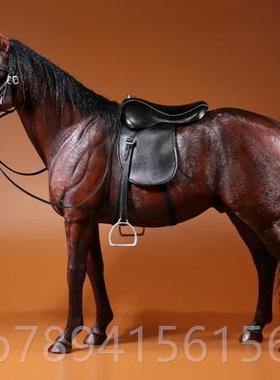 高档直MrZ品牌销德威国汉诺温血马模骑型摆件1/6兵人坐战马潮玩手