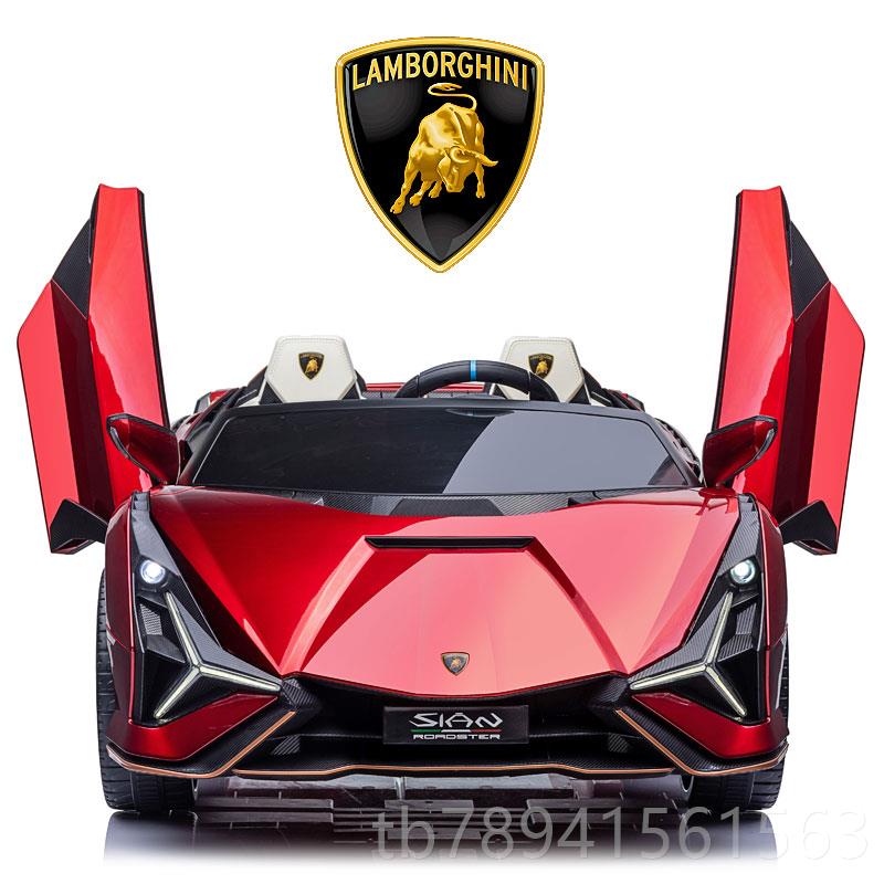 高档双人座兰博基童尼儿电动汽车四轮玩具可坐大人带跑控遥宝宝亲