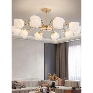 客厅新款现代简约轻奢北欧温馨主卧室吸顶灯网红爆款花朵儿童房间