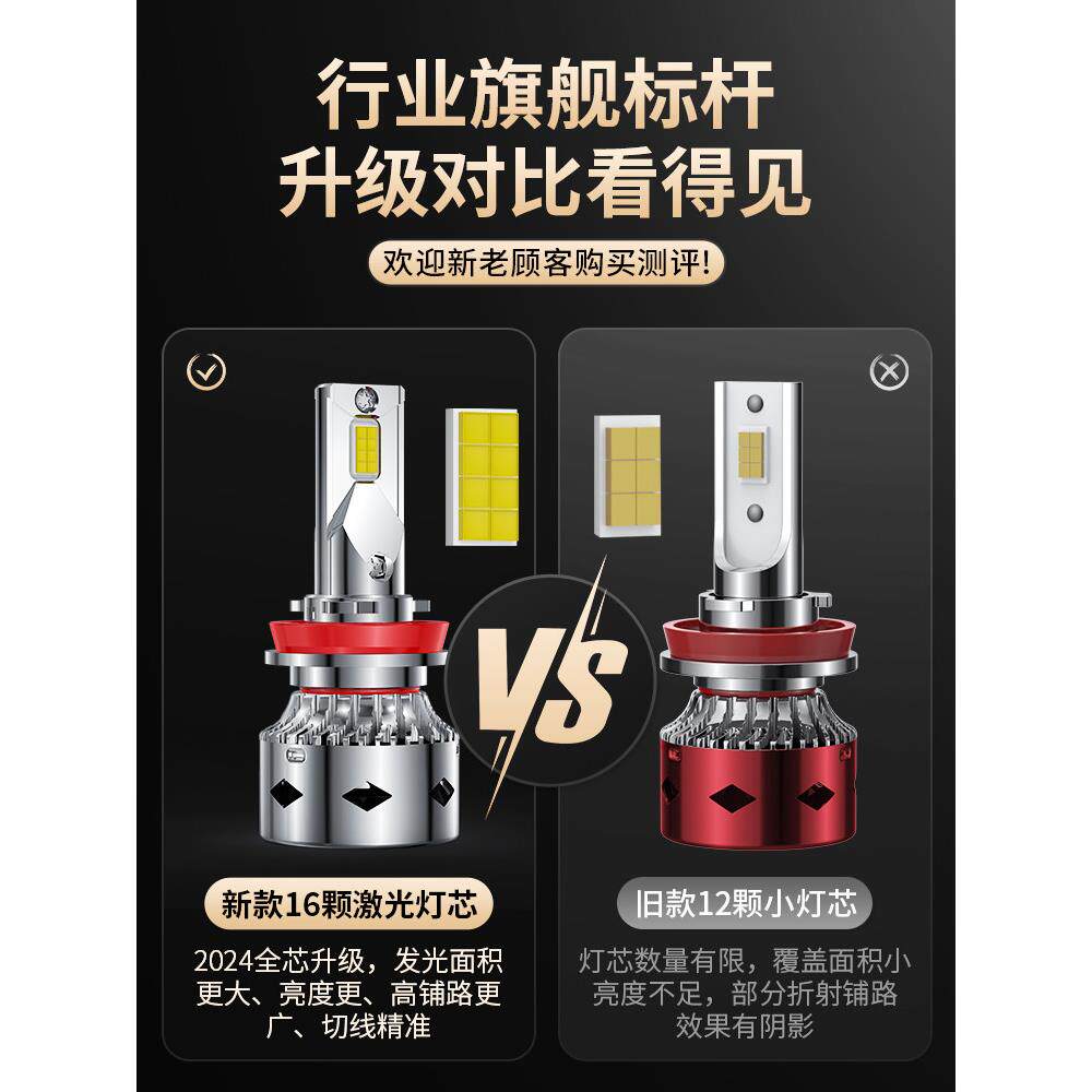 适用于名爵6LED前大灯改装MG6远光近光远近一体灯泡专用车灯超亮