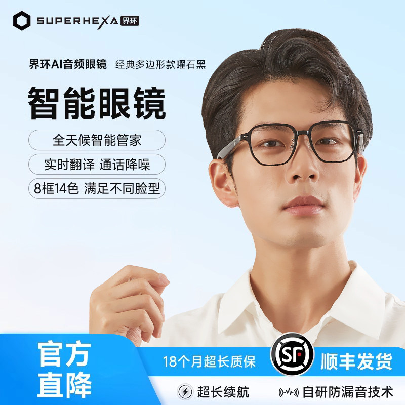 AI智能眼镜实时翻译音频眼镜图片