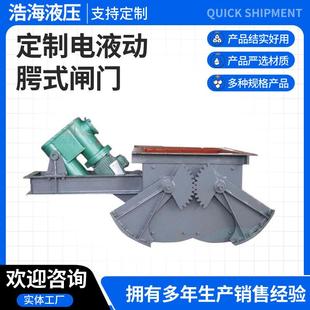 闸门卸料器弧形放料阀厂家供应 电液动扇形闸门电液动推杆扇形腭式