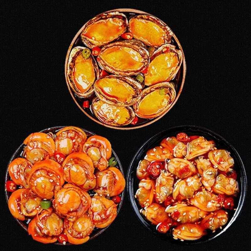 速食八爪鱼罐头海鲜熟食罐装鲍鱼鱿鱼麻辣龙虾尾下饭菜预制菜咸菜