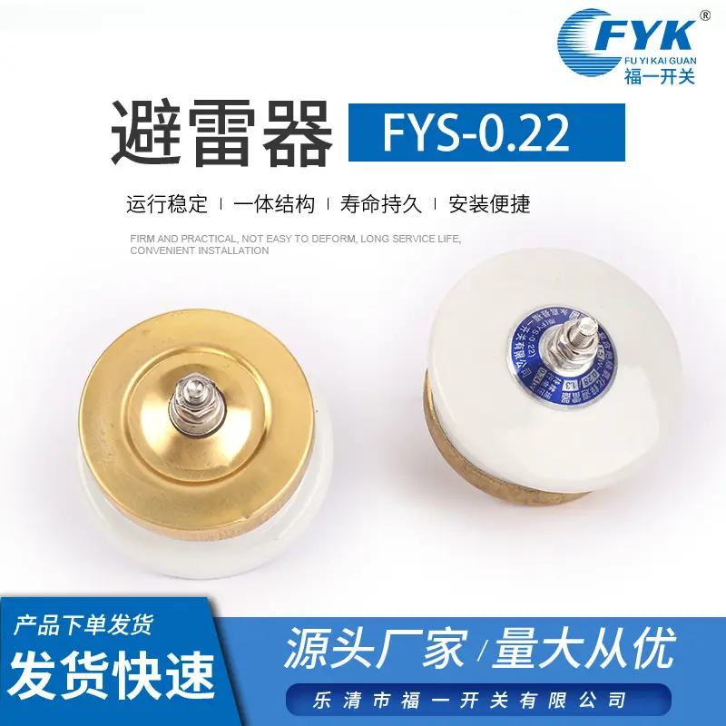 生产避雷器FYS-0.22硅橡胶防雷保护器高压成套电器12KV避雷器