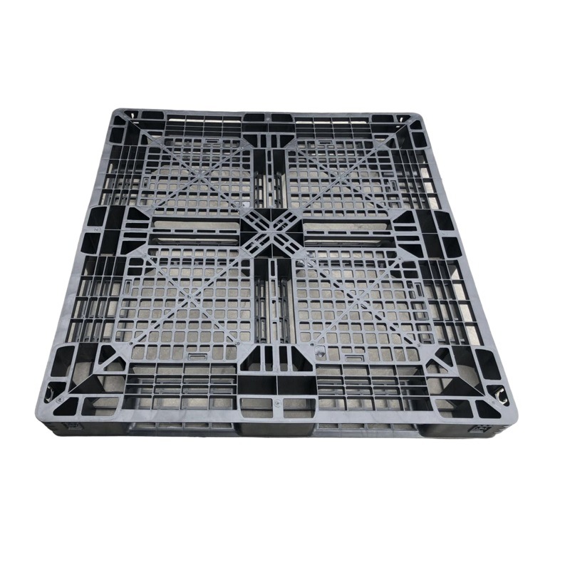 塑料托盘网格田字1.1*1.1米黑色卡板 一次性出货塑胶托盘物流托盘