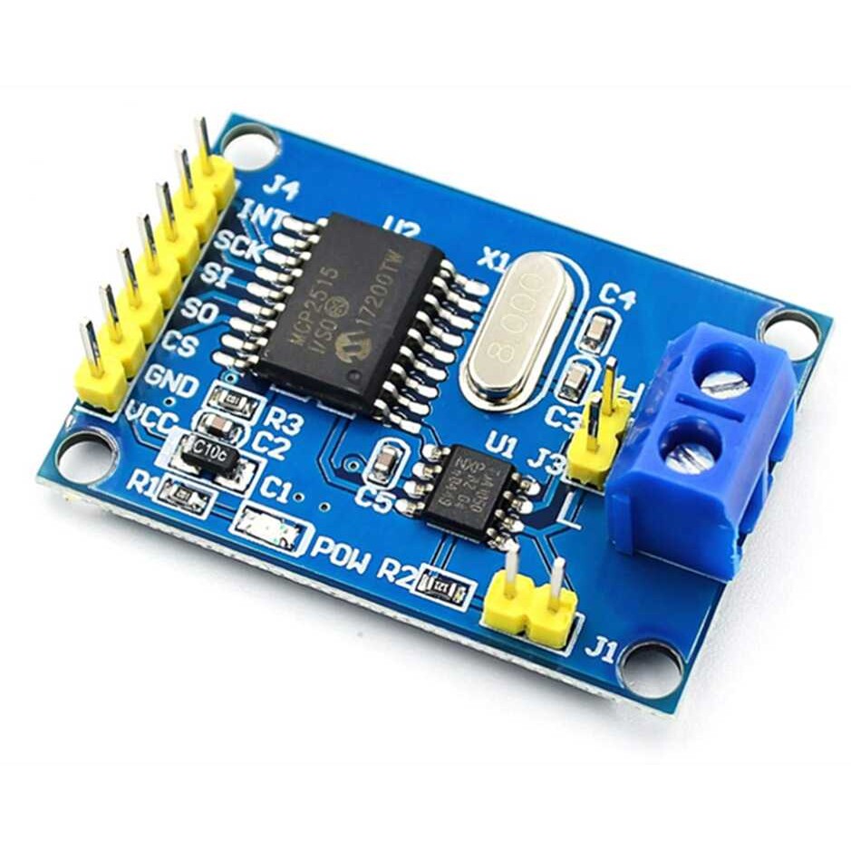 MCP2515 TJA1050接收器 SPI协议 51单片机程序例程 CAN总线模块