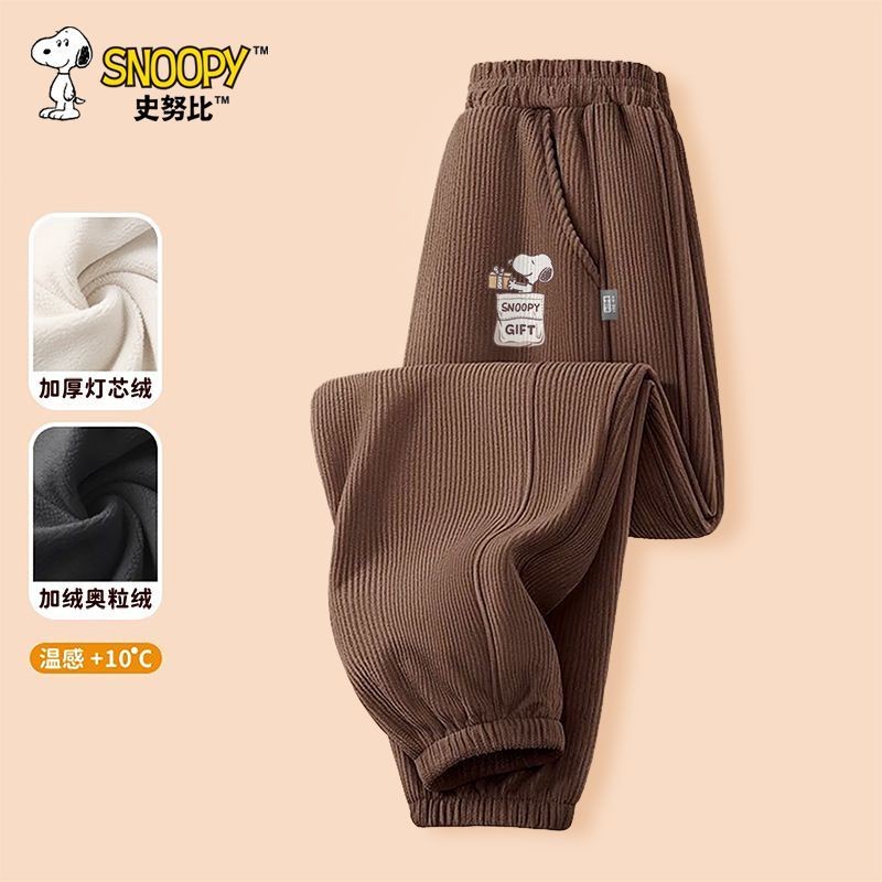 史努比男童灯芯绒裤子