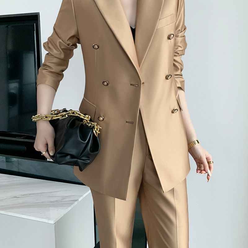 高级感西装外套女春秋时尚气质女神范职业正装高端西服套装直筒裤