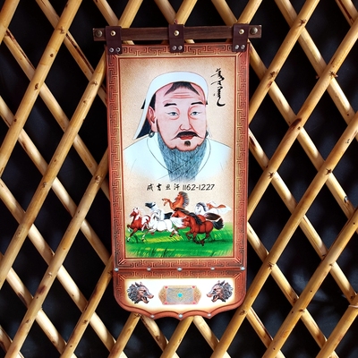 民族特色皮画蒙古包饭店酒店餐厅装饰品墙画包邮量大从优