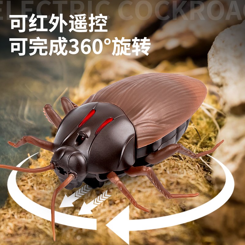 猫玩具遥控蟑螂电动逗猫棒自动逗猫昆虫自嗨解闷猫咪玩具新款图片