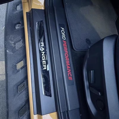 23年福特ranger raptor皮卡撼路者改装车门门槛迎宾防刮板装饰条