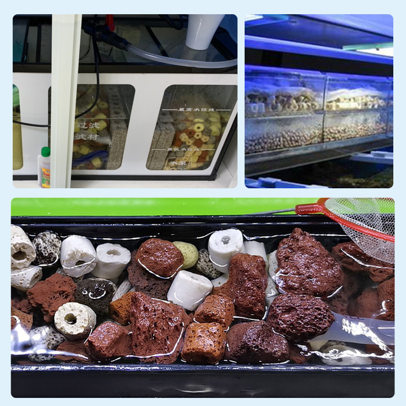 鱼缸过滤材料珊瑚骨细菌屋配件大全滤材石材石头培菌净水过滤棉器