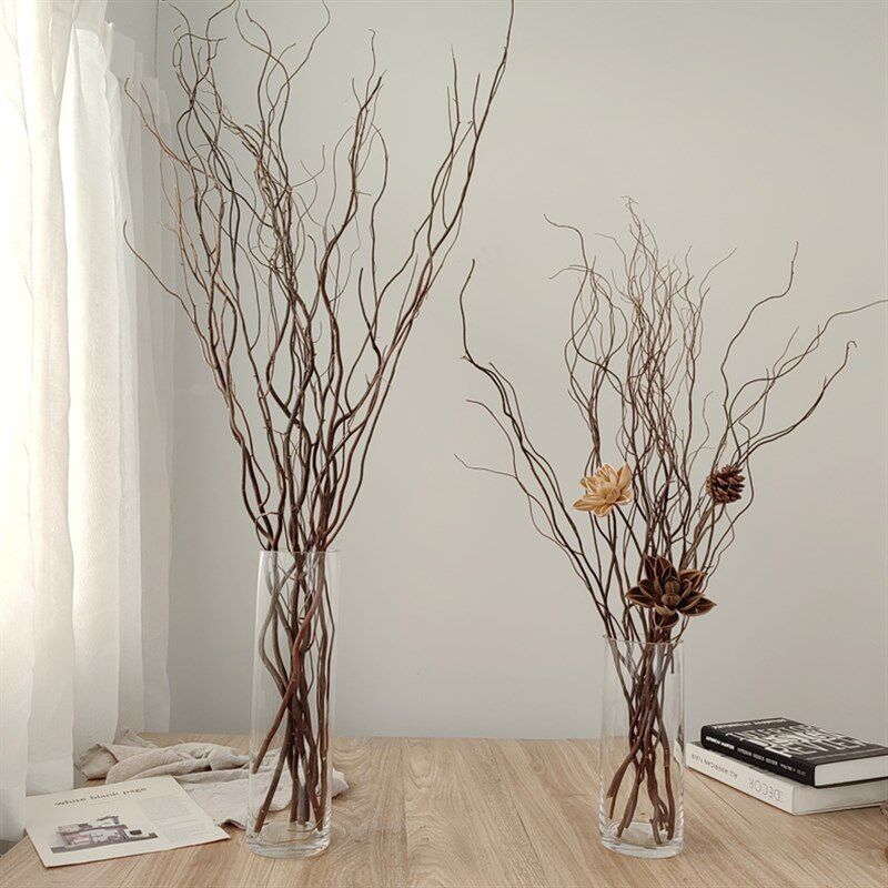 天然干龙柳干花树枝玄关隔断橱窗民宿客厅插花龙柳干枝装饰摆件