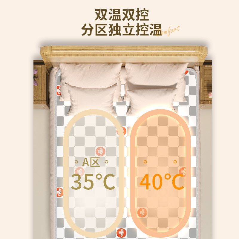 长城电热毯双人双控加厚家用单人学生宿舍防水不漏电美容床卧室