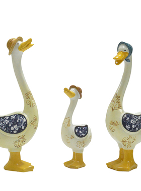 创意家居欧式鸭子摆件酒柜电视柜儿童房间卧室装饰品书柜桌面摆设