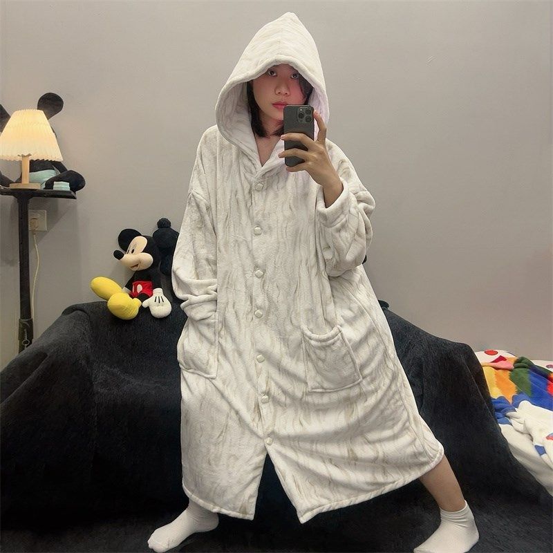 睡袍男女士秋冬季加厚法兰绒大码连帽长款睡裙情侣浴袍家居服睡衣,女士内衣/男士内衣/家居服,睡袍/浴袍,淘宝优惠券,粉丝福利购,淘宝优惠卷