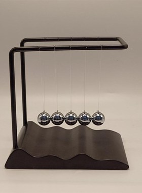 新款波浪底座牛顿摆 创意家居牛顿撞球碰碰球摆球礼品摆件工艺品