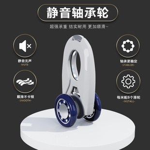导轨侧装 静音轴承轮窗帘轨道滑轨滑轮窗帘杆挂钩式 双轨道配件隐形