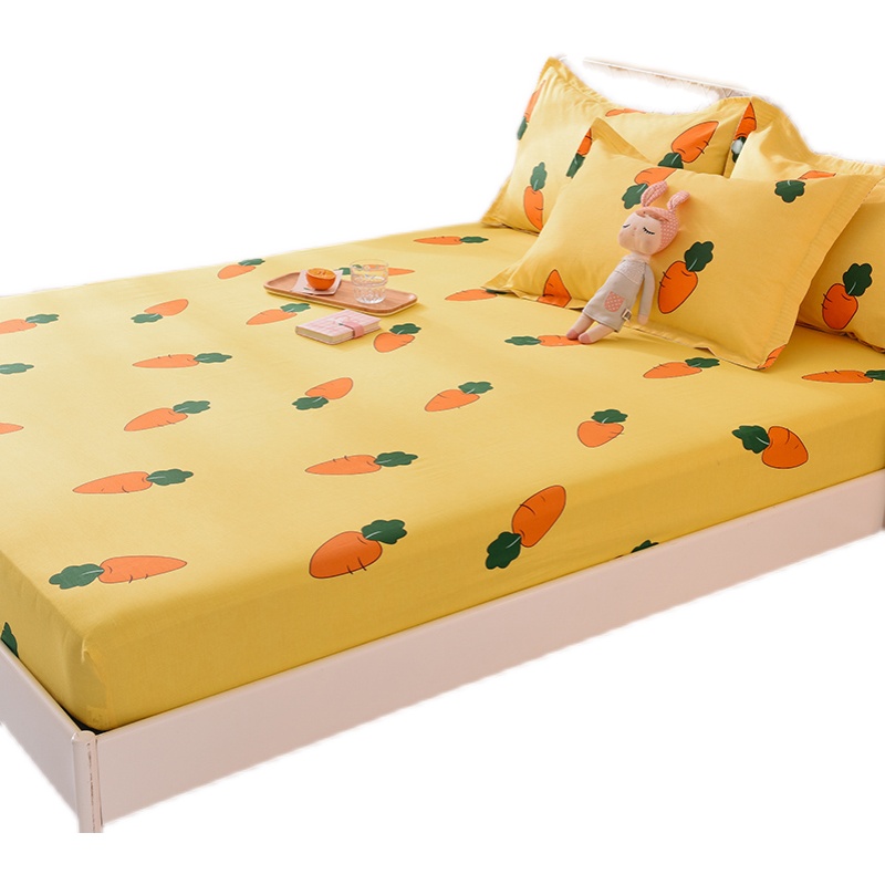 定做全纯棉床笠春夏床套粉儿童卡通床包1米1.35m1.5床罩1.8x2x2.2
