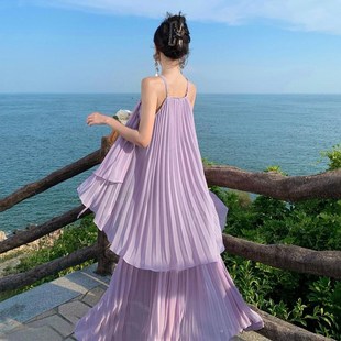 裙 超仙海边度假连衣裙沙滩长裙高级氛围拍照女神穿搭性感仙气套装