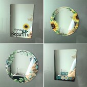 新款 饰画饰 饰亚克力镜面磁性墙贴装 磁性冰箱贴画装 饰镜子储物柜装