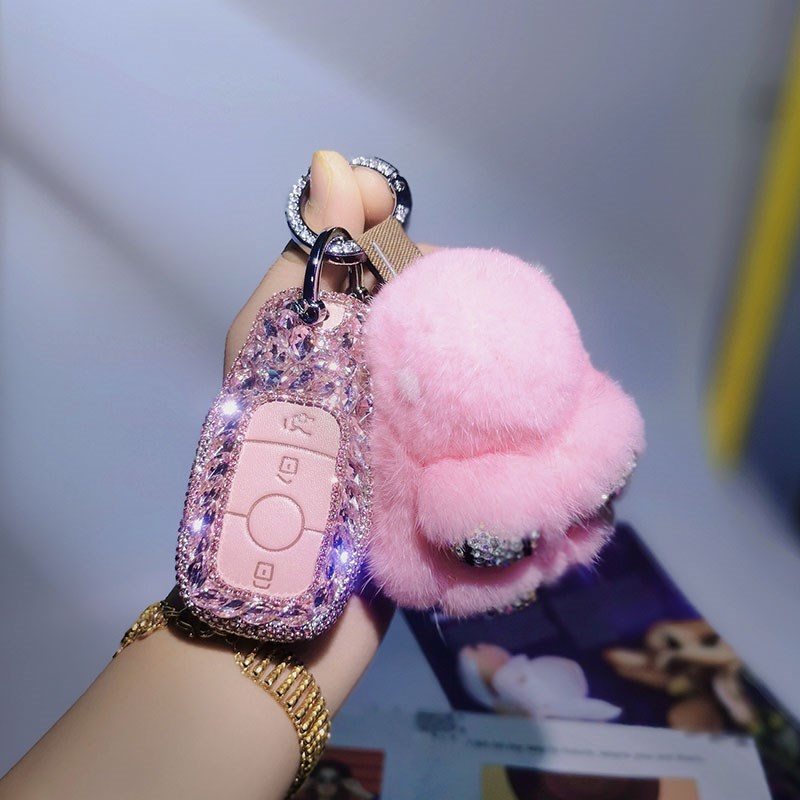 专用奔驰钥匙套e300l女c260l新e级a200L扣glc钻gle车a180L包c200L