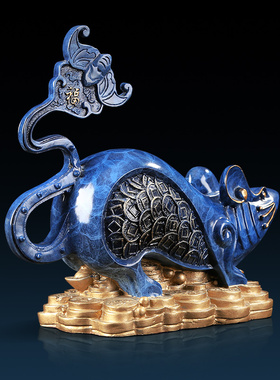 纯铜鼠摆件老鼠金钱鼠招财鼠福鼠家居办公室生肖装饰品生日礼品