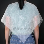 一次性染发披肩围布围脖染发焗油美发理发围布塑料防水加厚免洗