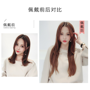 真发2卡手工无影假发片女隐形接发片头发稀少专用增发量补发片