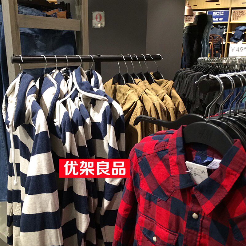 铁艺服装展示架服装店落地中岛架男女装挂衣架双面挂童装货架包邮