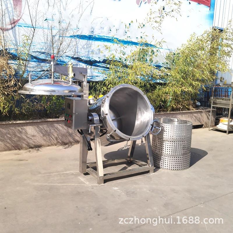 电加热粽子蒸煮锅不锈钢肉制品高压蒸煮锅烤鸭蛋玉米蒸煮设备