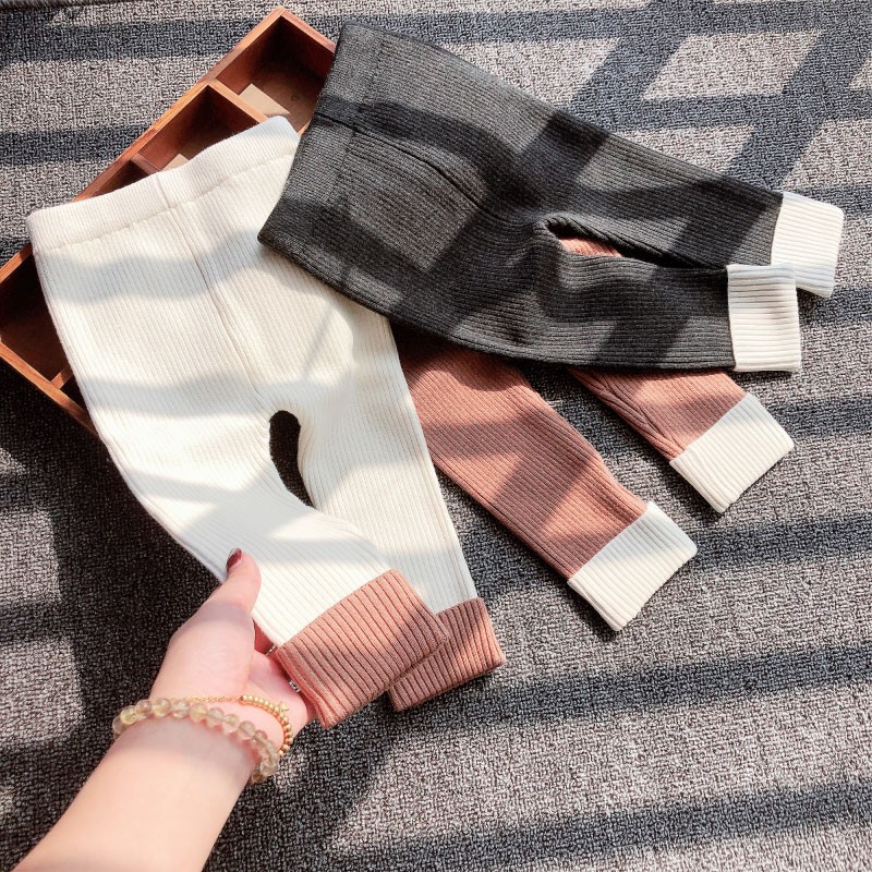 婴儿裤子秋冬大屁屁针织裤加厚加绒宝宝春秋外穿打底裤弹力紧身裤