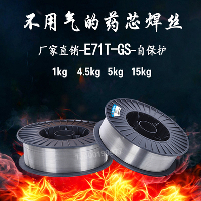 通明二保焊机无气自保药芯焊丝E71-GS气保焊丝实芯小盘5公斤1.0