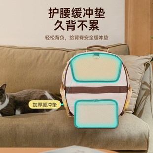 耐用不塌 猫包外出便携大容量猫咪双肩透气宠物包狗狗背包手提时尚
