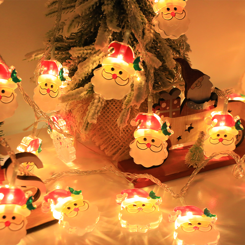 耶诞节彩灯雪人老人耶诞树挂饰挂件星星灯装饰灯橱窗店铺场景布置