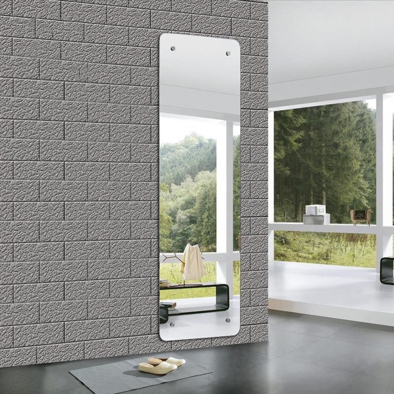 镜子贴墙打孔全身镜家用穿衣镜女生卧室化妆壁挂粘贴宿舍试衣挂墙