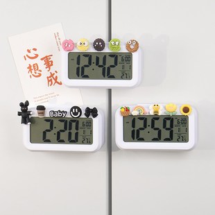 冰箱贴气温时钟磁铁装饰冰箱计时器厨房定时懒人闹钟电子钟冰箱贴