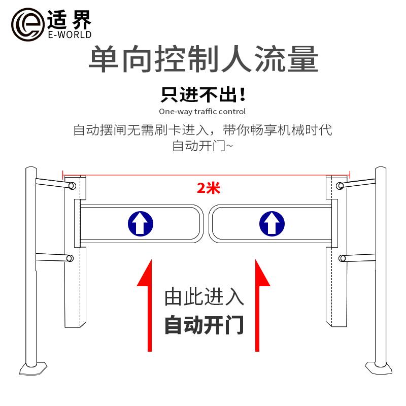 超市感应门进出口器卖场入口单向门摆闸门红外线禁行器语音门禁
