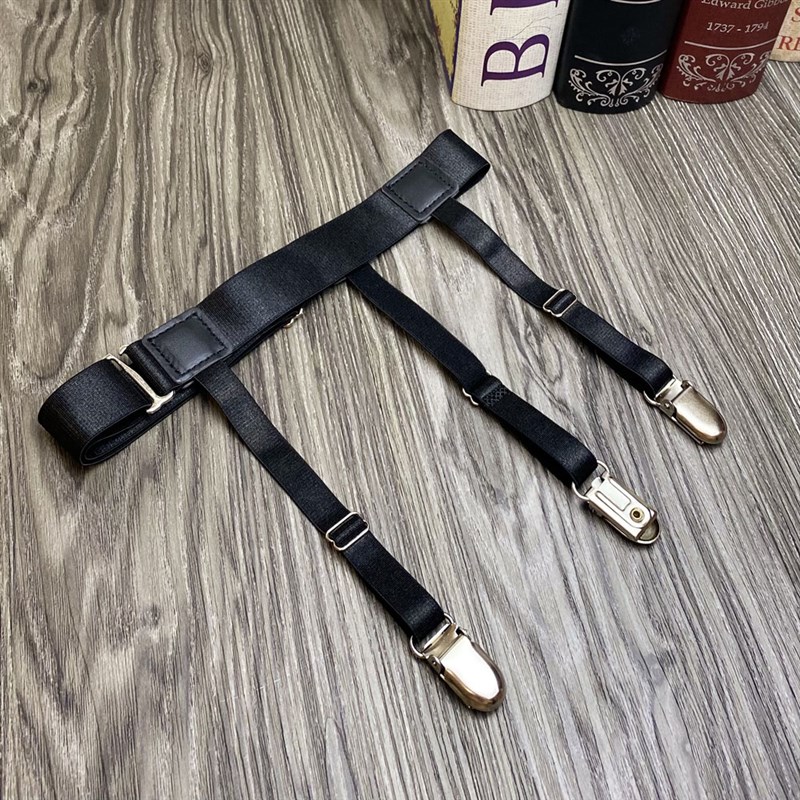 衬衫下摆固定夹神器男女通用白领上衣防皱防滑隐形可调节吊袜带