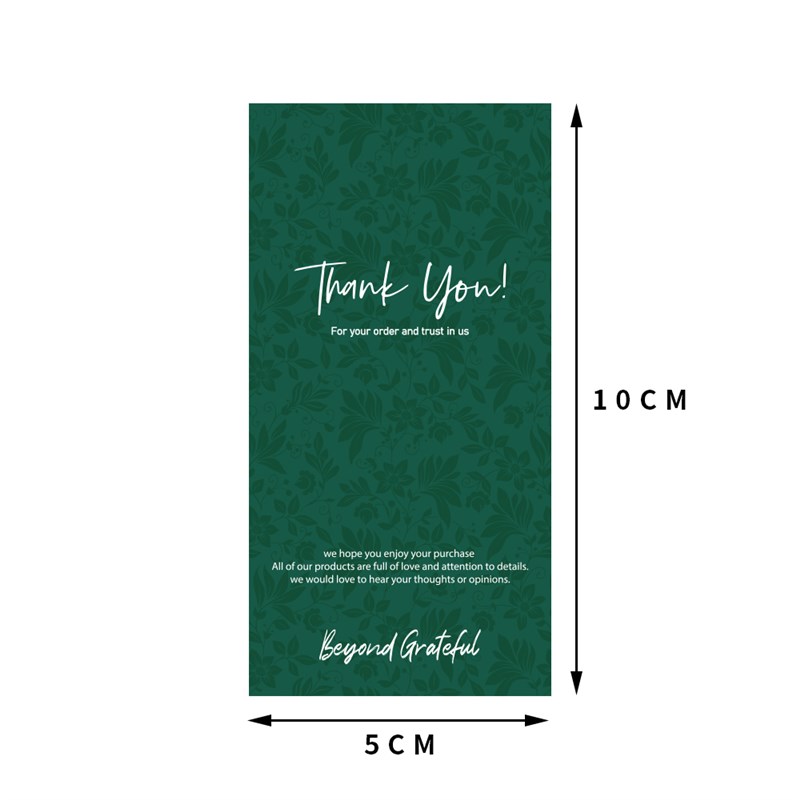 50张/包长方形红/绿/蓝贴纸礼盒密封贴谢谢封口贴包装装饰标签