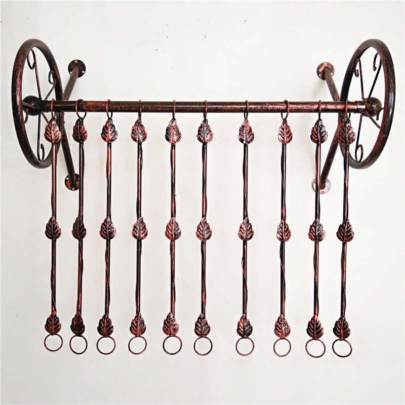 服装店展示架上墙壁挂式装饰衣服架子复古男女装童装店侧挂墙货架