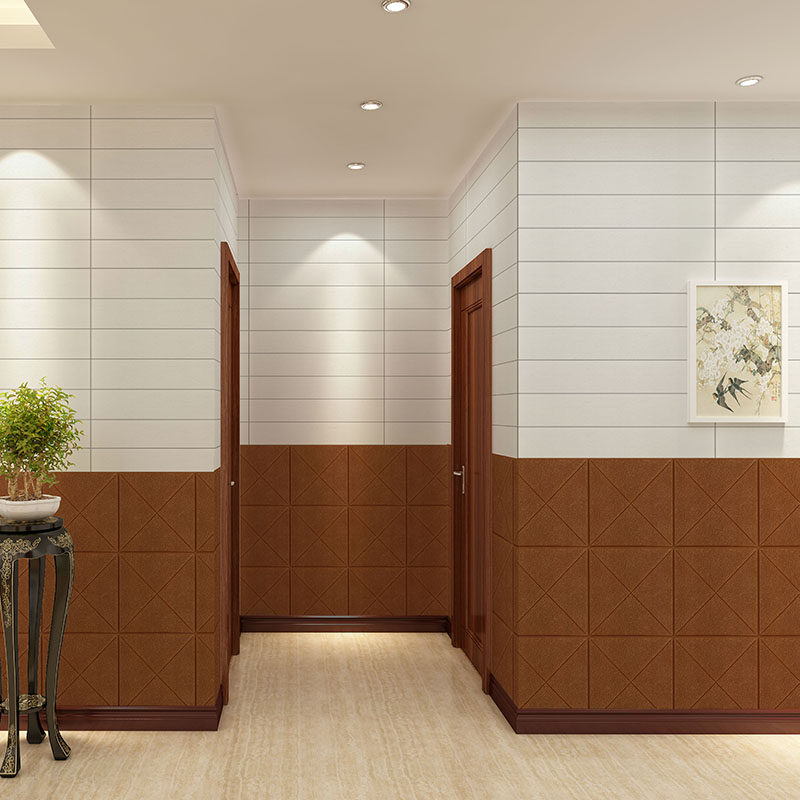 3d立体墙贴泡沫墙裙软包幼儿园墙围护墙板天花板装饰木纹自粘墙纸