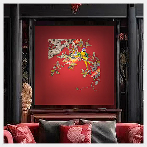 新中式装饰画别墅酒店餐厅客厅寓意好背景墙壁画入户走廊玄关挂画