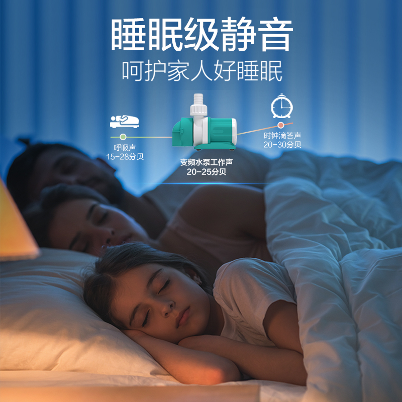 鱼缸变频水泵循环泵超静音底吸泵鱼池过滤器水陆两用潜水泵抽水泵