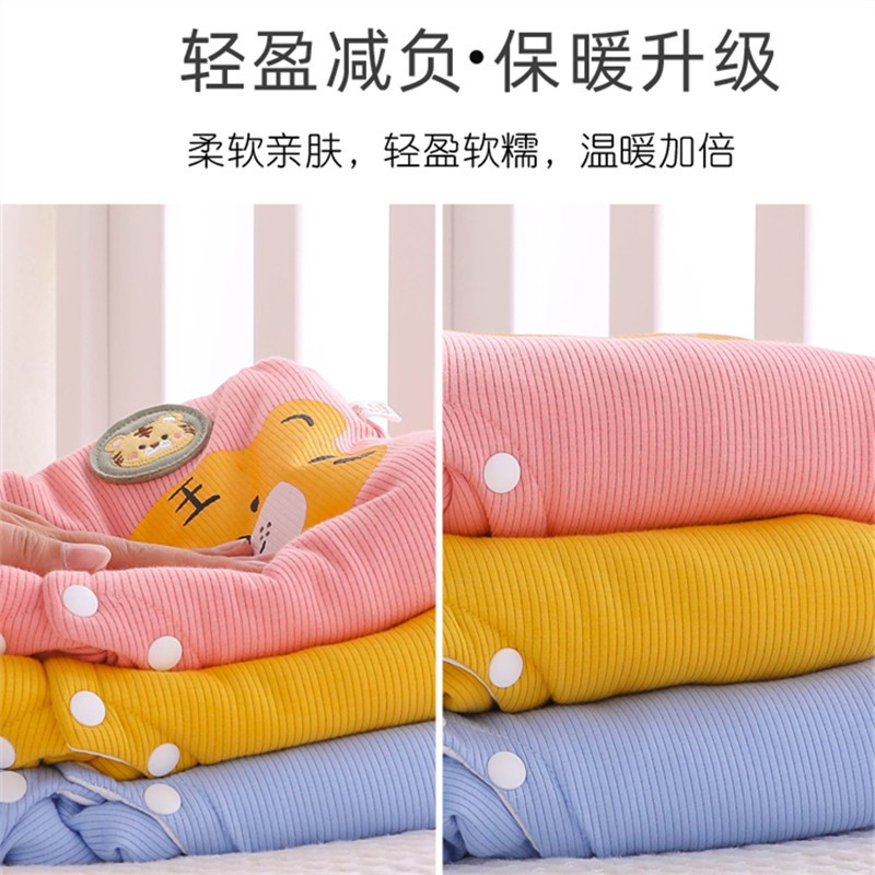 新生婴儿抱婴袋裤两件式套装秋冬款宝宝保暖连身棉裤加厚冬季夹棉