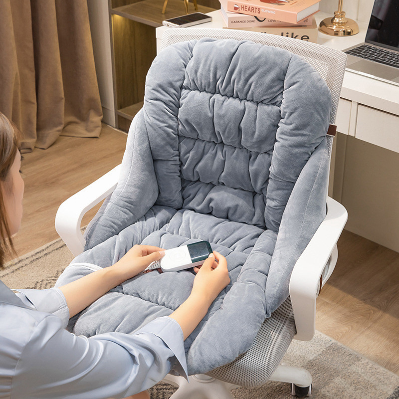 加热坐垫靠背一体办公室取暖神器发热椅垫久坐电热垫插电座椅暖腰